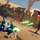 Star Fox’s Arwing in action against an enemy in this PR shot from the Switch version of the unexpectedly interesting Starlink.